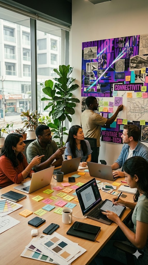 Team brainstorming session